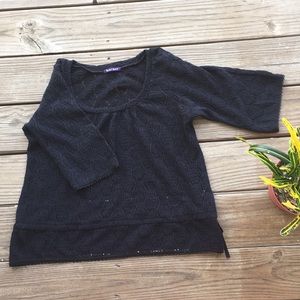 Black lace sweater